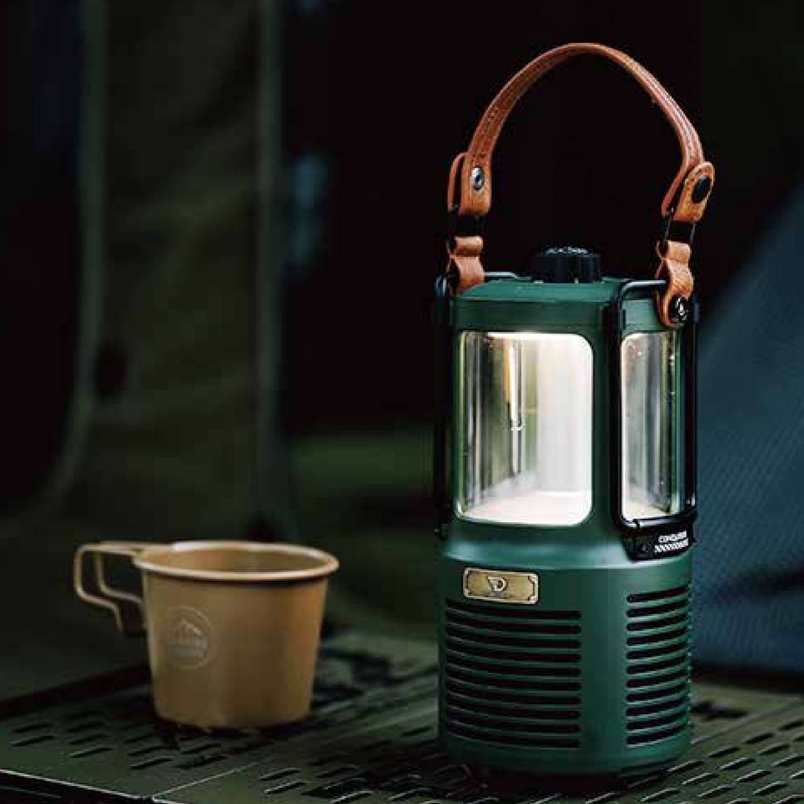 Dreamwave Conqueror Lantern Bluetooth Speaker, 30W 99dB Loud, 29H Playtime, IP66 Waterproof and Dustproof, Portable Outdoor Wireless, Deep Bass, Party Camping Light (Forest Green)