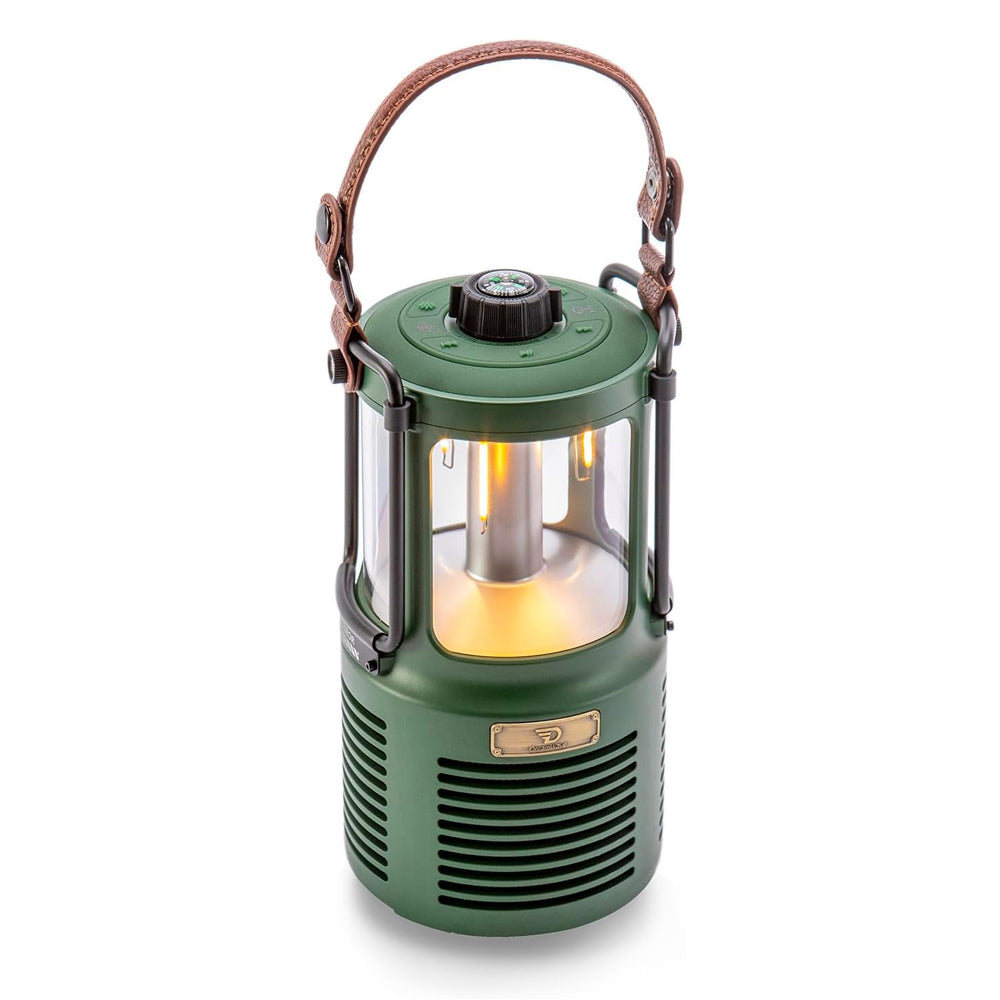 Dreamwave Conqueror Lantern Bluetooth Speaker, 30W 99dB Loud, 29H Playtime, IP66 Waterproof and Dustproof, Portable Outdoor Wireless, Deep Bass, Party Camping Light (Forest Green)